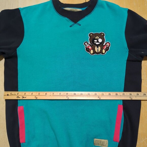 Entree LS Authentic Bear Skateboard Sweatshirt Size Small Blue Black long sleeve - Picture 11 of 16